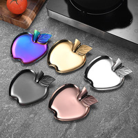Assiettes créatives en acier inoxydable 304 en forme de pomme, de haute qualité, pour snacks, fruits et vaisselle – Vente en gros