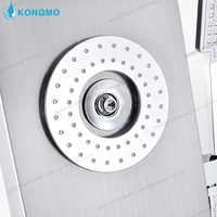 Noir mat 304 acier inoxydable LED salle de bain douche panneau mural design contemporain eau chaude froide pluie pulvérisation Offre Spéciale
