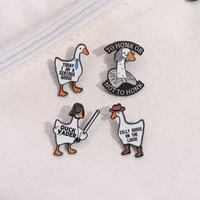 Großhandel Kreative Lustige Enten-Sicherheitsdienst-Brosche Metall-Anstecknadel für Weihnachten, Nationalfeiertag, Halloween, Abschlussfeier