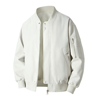 Blouson Bomber Homme Personnalisé Brodé Col Montant Grande Taille Coupe-Vent Respirant Fermeture Éclair Décontracté