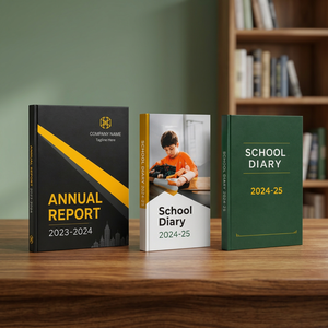 Custom Printed Kraft Paper <b>School</b> Diary Annual Report <b>Folders</b> with Four-Color Printing Laminated Finish Custom Orders - Product Image 1