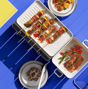 Sartén eléctrica 2 en 1, olla caliente para interiores y parrilla eléctrica, barbacoa antiadherente sin humo multifuncional con sartén eléctrica para exteriores - Product Image 6