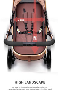 Passeggino per bambini di buona qualità 2025 passeggino pieghevole facile di tendenza 2 in 1 per bambini passeggino per carrozzina per bambini - Product Image 6