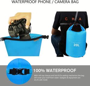 Borsa Impermeabile Compatta e Resistente da 2-50L per Escursionismo, Surf, Kayak, Arrampicata e Tour - Borsa Portatile in PVC per Attività Marine - Product Image 6