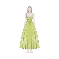 Robe de soirée sirène sur mesure vert menthe à manches longues, col carré, superposition drapée, corset ajusté avec collier ras-du-cou fleuri et jupe fendue