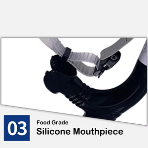 Snorkel Frontal <span class=keywords><strong>con</strong></span> Tapa Seca Equipo de Snorkel Deporte Acuático Sets de Buceo Entrenamiento de Natación Profesional <span class=keywords><strong>Tubo</strong></span> de Respiración de PVC Kits de Natación - Product Image 4