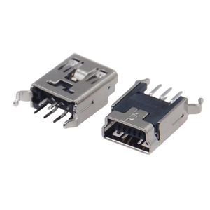 Prise femelle Mini USB 5 broches, options de broches droites/à angle droit, verticale 180° °   Connecteur de type T à montage traversant - Product Image 6