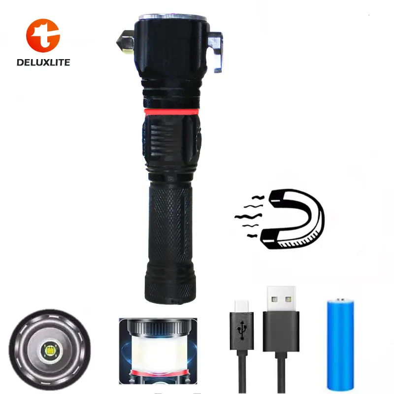 Super Bright P50 LED Tactical Flashlight Aluminium Alloy Escape Torchlight Multifunction Outdoor Tools