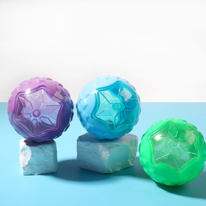 Pet Dog Light Up Toy Ball Durable <b>Bite</b> Proof Sound Making Blue Green Purple Modern Squeak Toys - Product Image 1