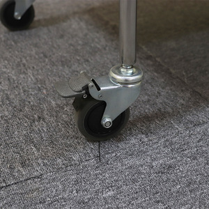 Chariot de rangement double étage en acier inoxydable 700x450x890mm, mobilier hospitalier, design industriel, chariot à outils durable - Product Image 2