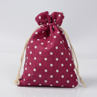 12 oz coton lin plage cosmétique maquillage cordon sac à chaussures plaine toile bonbons pochette