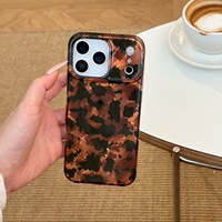 Conception de motif personnalisable |   Étui de téléphone anti-chute à double couche IMD à imprimé léopard |   Protection robuste en matériau TPU | Anti-dérapant fin
