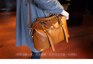 Sac à main Andong pour femmes et filles, en cuir de vache véritable, sac à bandoulière tendance, sacs à main à poignée supérieure - Product Image 2
