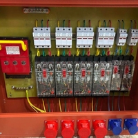 Boîte de distribution d'alimentation portable triphasée, 11 prises MCB, 8 prises mixtes, panneau de prises industrielles pour chantier et atelier