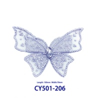 Empeignes de chaussures sur mesure avec papillons en tulle et strass, couleur et logo personnalisés, confortables et respirantes, pièces de chaussures
