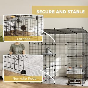 Gabbia per Gatti da Interno a 4 Livelli con Amaca, Recinto DIY per 1-3 Gatti, Prezzo di Fabbrica - Product Image 2