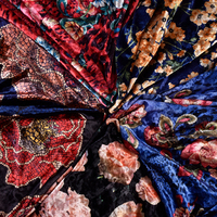 Tissu de velours de chaîne de Spandex pilé par glace molle de polyester de quantité minimale de commande bas tissu de tricot extensible imprimé numérique pour des vêtements
