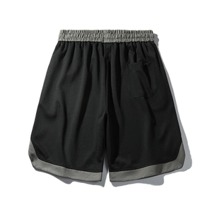 <span class=keywords><strong>Shorts</strong></span> de basketball pour hommes à séchage rapide, personnalisables avec logo, couleur contrastante, lettres imprimées, coupe ample avec cordon de serrage – Vente en gros - Product Image 4