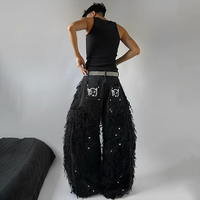 DiZNEW Baggy Jeans Maßgeschneiderte Trendige Destroyed-Jeans Übergrößen Bequeme Herrenhosen