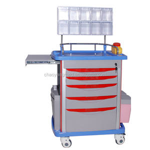 Produceert Gespecialiseerde Medische Apparatuur Fabriek Ziekenhuis Abs Emergency Trolley Drugs Lade Geneeskunde Trolley Leveranciers - Product Image 3
