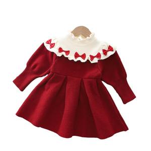 Qingli automne hiver nouveau Style femme Style coréen pour les filles à la mode bébé pull robe pour enfants tricoté robe de princesse - Product Image 5