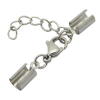 Fermoirs à cordon en cuir en acier inoxydable, trou de 2,5 à 6 mm, plaqué or 18 carats, fermoirs à homard, connecteurs, accessoires de bijouterie DIY