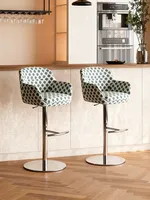 Tabouret de bar design de luxe de style mi-siècle, pivotant et réglable, pour îlot de cuisine, restaurant et bistrot