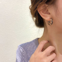Boucles d'oreilles polyvalentes coréennes 2024 en acétate à motif léopard pour femmes