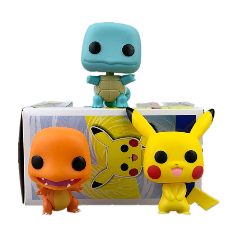 FUNKO POP Pokemon Pikachu Bulbasaur Charmander Squirtle Game Anime Figure Model Gift Toy
