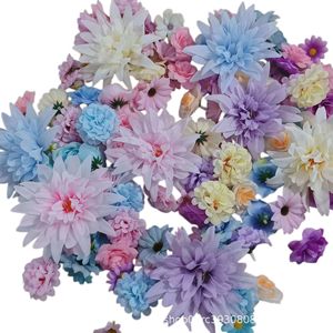 Vente directe d'usine, fleurs artificielles, têtes de fleurs en soie, couleurs mélangées, pour décoration, ensemble de photographie - Product Image 1