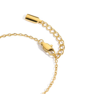 سوار من الفولاذ المقاوم للصدأ مطلي بالذهب 14K من Chihang ، سوار ألماس 15 + 3 من التيتانيوم Hangtag ODM بتصميم سلسلة فارغة - Product Image 6