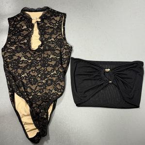 Viviblook Z905DS02 Nouvelles robes élégantes et sexy pour femmes, dentelle ajourée, coupe ajustée, sans manches, mini robe moulante - Product Image 3