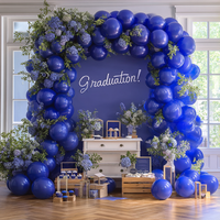 50 ballons de fête de remise de diplôme en latex bleu foncé de 12 pouces, guirlande de ballons bleus, arches de ballons comme décorations pour fête d'anniversaire