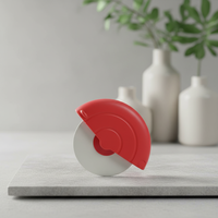 UJ-KT385 Coupe-pizza professionnel en plastique de forme ronde Couteau à pizza en plastique