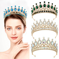Couronne de mariée de style européen, accessoire de cheveux en alliage pour mariage, fête d'anniversaire, accessoire décoratif de mariage
