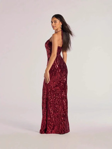 Best-selling European and American women's clothing: sexy strap <b>sequin</b> dress, fashionable and versatile long gown - Product Image 3