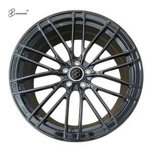 PENGZHEN en stock, jantes forgées pour voitures particulières, noires, <span class=keywords><strong>5</strong></span> trous, 5x112, 18, 19, 20, 21 pouces, pour <span class=keywords><strong>Audi</strong></span> <span class=keywords><strong>ABT</strong></span> - Product Image 1