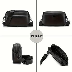 Nouveau Sac Bandoulière Poitrine Imperméable en PU Noir de Créateur, Léger et Polyvalent pour Voyages Quotidien - Product Image 5