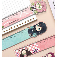Regla de Acrílico Personalizada con Diseño de Personaje Animado, Herramienta de Medición de 15 cm, Regla de Anime Personalizada para Estudiantes