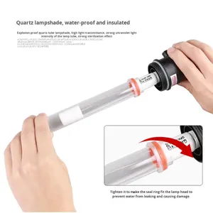 <span class=keywords><strong>Lampe</strong></span> de stérilisation <span class=keywords><strong>UV</strong></span> pour aquarium en plastique de la série CUV Gechi avec pompe - Product Image 3