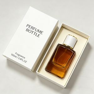 Flacon de parfum en verre sculpté <span class=keywords><strong>carré</strong></span> personnalisé, base lourde, flacon pulvérisateur, emballage de luxe pour cosmétiques et parfums, possibilité de personnaliser le logo - Product Image 3