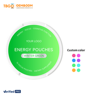 Pochettes de caféine 100 mg saveur menthe forte sans nicotine sans sucre pour la concentration et l'entraînement