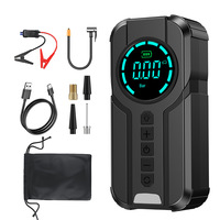 High-Pressure Car Air Pump Tire Inflator LED Light USB-A Charging-Emergency Start All-In-One 12V for Car/Truck/Motorcycle/SUV