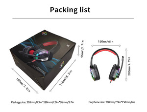 Auriculares para juegos de PC con cable de 3,5mm, auriculares para juegos Rgb, conjunto <span class=keywords><strong>Usb</strong></span>, auriculares para juegos, auriculares promocionales para ordenador baratos con micrófono - Product Image 6