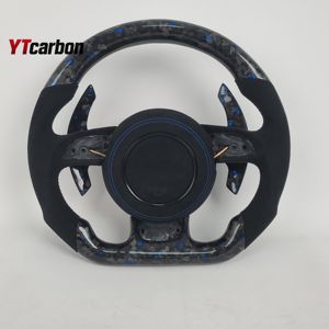 YTcarbon para <span class=keywords><strong>A5</strong></span> S5 RS5 B85 coche modificar personalizado Forgd copos azules Real fibra de carbono paleta palanca de cambios volante - Product Image 1