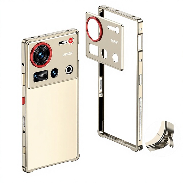 Luxury Aluminum Alloy Cooling Bumper Case for ZTE Nubia Z70 Z70s Z60 Ultra With Metal Camera Protective Film