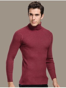 OEM Custom <strong>Black</strong> <strong>Turtleneck</strong> <strong>Men's</strong> High Collar Sweater Anti-Wrinkle Blank Knit Casual Sweater Shrug Design Latest Cheap Price - Product Image 3