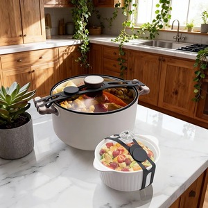 3Pcs Silicone Pot Lid Elastic Band Reusable Lunch Box Strap Holder Suitable Universal Clay Pots <b>Curtains</b> Bowls Latch Strap Ties - Product Image 5