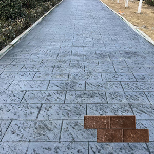 Adoquín de Hormigón Estampado con Textura de Pizarra Rústica en Gris Terracota, <span class=keywords><strong>Baldosas</strong></span> de Cemento Entrelazadas Duraderas para Plazas y Aceras - Product Image 1