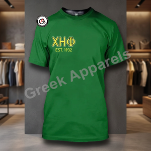 Chi Eta Phi Sorority Broderie T-shirt Femme | XHO Sorority Brodé Dames T-shirt en coton personnalisé - Product Image 3